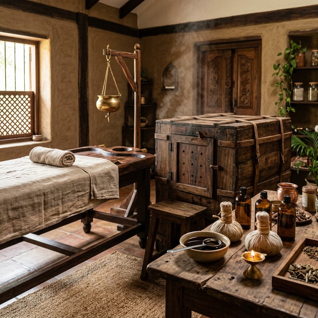 Full Body Massage with Herbal Oil, Herbal Bundle, and Steam Bath